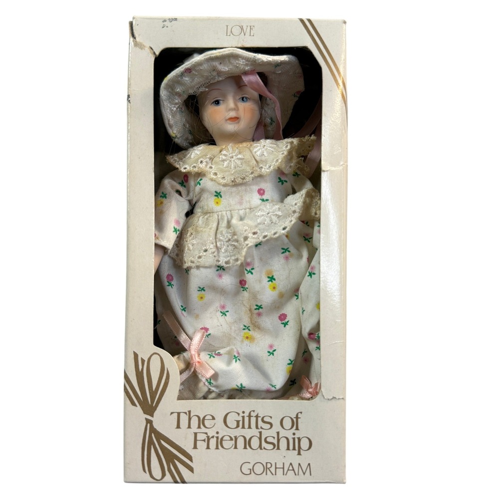 Vintage 1984 Gorham The Gifts of Friendship "Love" Porcelain Doll  8" w/ Box